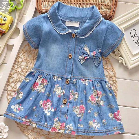 Baby Girl Dress Spring Baby Denim Dress For Infants Casual Toddler Baby Dresses Girls Clothes Vestido Infantil