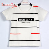 Striped Sport Baby Girls Boys t-shirt Short Sleeve t-shirts for boys Cotton Children Clothes