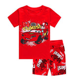 Summer Baby Boys Girls Clothes Set Cotton Cartoon Cars Leisure we Kids Clothing Set Children Sport Suit T-shirt+shorts Pajamas