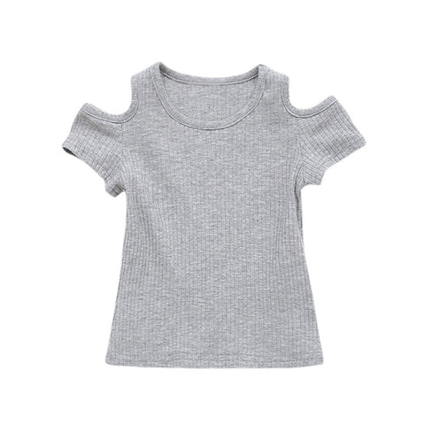 Summer Children T Shirt Casual Simple Baby Girls Soft Cotton Tops Kid Toddler Short Sleeve T-shirts Kids Clothing