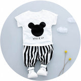 Summer Infant Clothes Sets Baby Boys Girls Cartoon Clothing Minnie Sets Kid T Shirt Dress/Shorts Brother Sister Clothes Suits