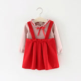 Summer New Childrens Clothing Set Girl's Blouse Pure Color Shirt Suspender Skirt 2 Overalls Baby Girls Clothes Suit Set