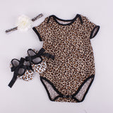 Summer New Fashion Toddler Infant Baby Girl Clothes Set Romper +Shoe+Headband 3Pcs Outfits Set Cute Baby Girls Clothes