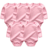 Summer Unisex Baby Girls Boys Rompers Long Sleeve clothing Infant 5pcs Baby Jumpsuit Kids Clothes Set