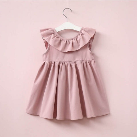 Summer baby Girls princess dress Small flying sleeve Girl child Clothing For trendy style Children clothes bow-knot bebe dress