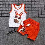 Summer baby boy clothes animal design vest set outfits casual sports suit  born infant baby boy Comfortable cool clothing sets