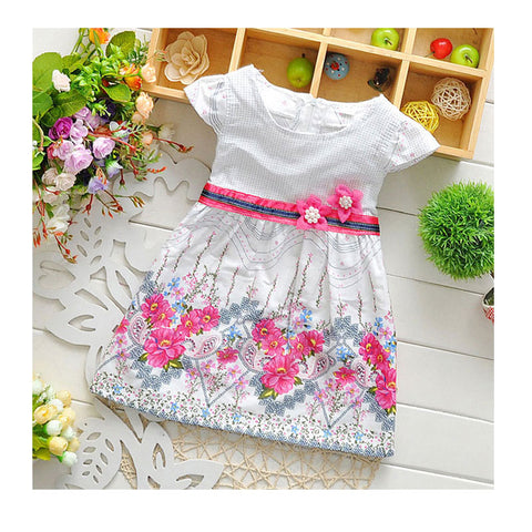 Summer baby clothes girl princess wear flowers dresses for infant baby clothing brand cotton design casual party dresses dress