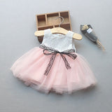 Summer  born baby girl baby clothes lace belt tutu dresses for girls baby wear clothing birthday party princess dresses dress