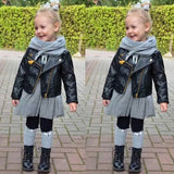 TELOTUNY Autumn Winter Girl Boy Kids Baby Outwear Leather Coat Short Clothes jaqueta de couro casaco infantil jaqueta roupas