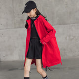 Teen Girls Midi Length Coat 2023 Autumn and Winter Children Cotton Baby Kids Casual Clothing, #6647