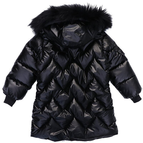 Teen Young Girls Warm Coat Winter Parkas Outerwear Waterproof Outfit Children Fur Hooded Jacket For Kids 5 6 8 10 12 14Years Old