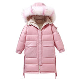 Teenage Kids Parkas Children Winter Warm Coat Girls Down Jacket Long Thick Winter Outerwear Children's Coat Child Ski Suit