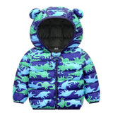 Toddle Baby Kid Long Sleeve Polyester Fiber Coat Chlidren Boys Girl Winter Coats Jacket Kids Zipthick Ears Snow Hoodie Clothes