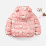 Toddler Baby Boys Girls Coats Cute Cartoon Animal Print Winter Clothes Warm Coat Hooded Warm Outerwear Down Jacket Zipper куртка