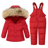 Toddler Girl Clothes Winter   Set White Duck Down Coats With Pant Warm Light Boys Jacket Winter Clothes Children Outwear Set
