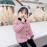 Toddler Girls Coat Cotton-Padded Warm Fall Winter Kids Jackets for 2 3 4 5 6 7 8 Year Girl Casual Cute Children Tops Outerwear