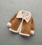 Toddler baby's coat in the winter of 2018 boys and girls with velvet with thick cotton jacket in the spring and autumn day