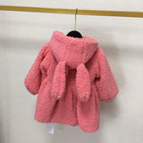 Top brand children's winter coat warm coat wool double face white red Hooded Coat 3-12 years old 4119