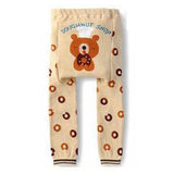 UNIKIDS Cozy Leggings cotton knitted Baby pants yarn dyed Cartoon characters toddler boys pants elastic waist Girls leggings tro