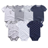 Uniesx Newborn Baby Rompers Clothing 7Pcs/Lot Infant Jumpsuits 100%Cotton Children Roupa De Bebe Girls&Boys Baby Clothes