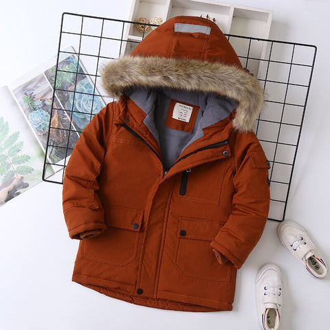 Unisex Children Clothing 2023 Boy Clothes Warm Winter Down Cotton Jacket Hooded Coat Waterproof Thicken Outerwear Kids Parka