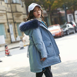White Duck Down Jacket Real Fur Girls Down Coat Toddler Winter Clothes   Baby Thicken Jacket Long Style Outfit Warm,#5689