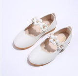 White Pink Kids Baby Toddler Flower Children Wedding Party Dress Princess Leather Shoes For Teens Girls Dance Shoes New 2018