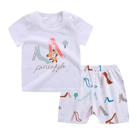 Wholesale Cheap Newborn Baby Clothing Set Summer 2pcs Cartoon Animal S ...