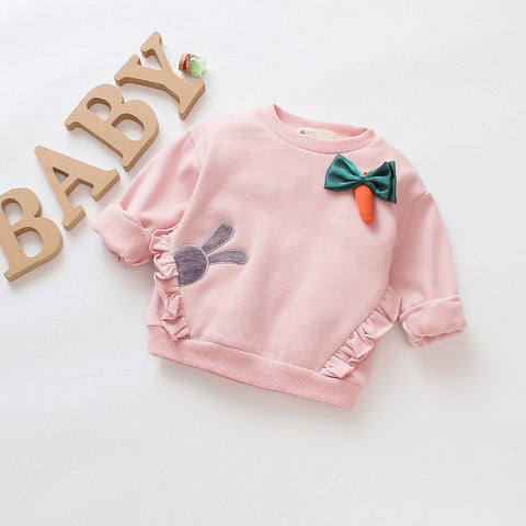 Winte Limited 2018 New Autumn Korean Version Of The Girl Baby Cotton Wild Cartoon Children Long-sleeved Sweater