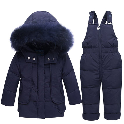 Winter -30 Degree Boys Down Jacket Kids Snowsuit Warm Overalls Toddler ...