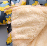 Winter Children Boys Girls Jackets Cartoon Bear Clothing Coat Baby Girl Thick Warm Casual Plush Outerwear 1-4 Years Kids Jackets