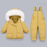 Winter Children Clothing Sets Snow Wear Down Jacket Baby Boy Toddler Girl Snowsuit Kids Clothes Parka Thick Coat -30℃