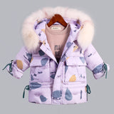 Winter Children Zipper Jacket Thicken Warm Parka For Girl 90% White Duck Down Hoodie Children Clothing Snow Wear Kids Outerwear