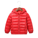 Winter Children's Down Coats Kids Girls Down Light Jacket Boys Clothes Outerwear Baby Girls Warming Windproof Garment