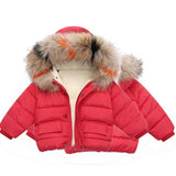Winter Fur Outerwear For Baby Girls Boys Jackets Kids Warm Hooded Children Coats Boys Girls Clothes 2-6 Years Solid Soft Clothes