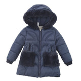 Winter Girls&#39; Coats And Warmth Children&#39;s Long Coats With Plush Pockets Hooded 1-3 Years Old