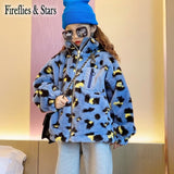 Winter Girls Fur Jacket Baby Coat Toddler Outwear Kids Warm Clothes Faashion Faux Fur Leopard side Pocket velvet 3 To 13 Yrs