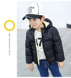 Winter Infant Kids Baby Girls Boys Down Parkas Coat 3D Ears Hooded Long Sleeve Zipper Solid Warm Outfits 4 Colors