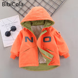 Winter Infnt Baby Coats Jackets Kids Boys hooded jacket Boys Warm Outerwear Thickened Coats For Girls Toddler Children Clothes