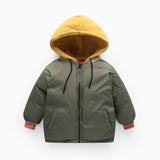 Winter Jacket For Boy 4 5 6 7 8 Years Petty Cotton Parka Kids Casual Army Green Co Children 2018 Autumn Warm Jacket For Girls