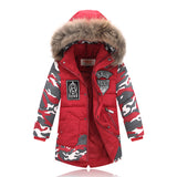 Winter Jacket For Boy Real Fur Hooded Down Jacket 2-10Y Kids Boys Casual Warm Thicken Children Winter Outerwe & Coats