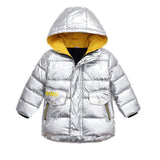 Winter Jacket For Boys Hooded Waterproof Plus Velvet Warm Girls Parka 2-9 Years Kids Baby Outerwear Children Coat