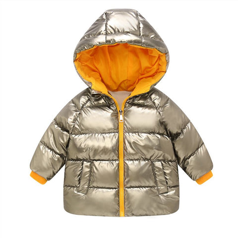 Winter Jacket For Girls Thicken Winter Overalls Hooded Children's Clothing For Boys Jacket Fleece Outdoor Coats Kids Parkas