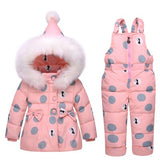 Winter Jacket Kids Snowsuit Baby Boy Girl Parka Coat Down Jackets For Girls Toddler Overalls Children Clothing Set Outfits