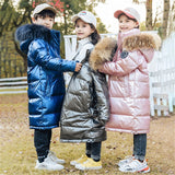 Winter Jacket for Girls Children's Clothing Outerwear Overalls Girls 4-15 Years Warm Clothes Kids Fur Coat Teenage Cotton Parka