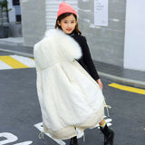 Winter Jacket for Girls Parka   Russian Children Snowsuits Plus Velvet Warm Hooded Outerwear Coat Kids Teenage 7-16 Y clothes