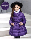 Winter Jackets for Girls bow Waistband coats Russia Kid Thick Warm Princess Jacket Children Girl Outwe Long Parka Co Clothes