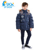 Winter Jaqueta Luxury Brand Boys Winter Jacket With Fur Hood Children Jackets For 6-12 Age Boy SPSHOW Down & Parkas 012