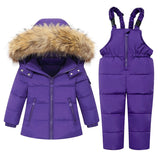 Winter Kids Down Coats Suit Toddler Baby Jacket for Girls Boys with Pants Outdoor Snowsuit Children's Clothing Outwear Parkas