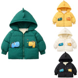 Winter Parkas Kids Cotton Jackets For Girls Warm Thick Velvet Coats Children's Down Coat Baby Cartoon Outerwear Boys Overcoat